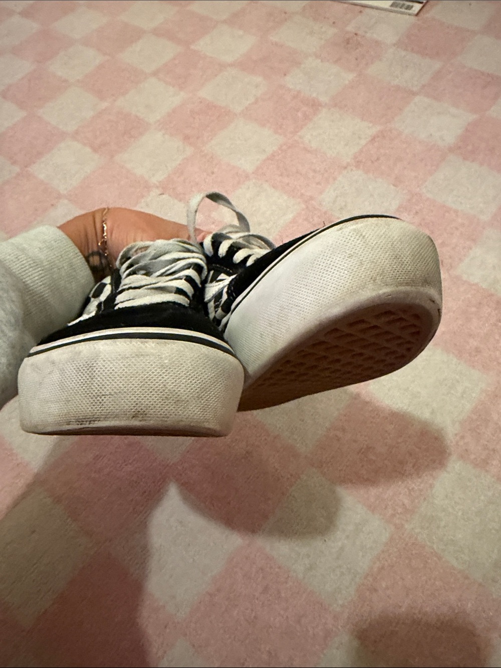 Vans Black & White Checkerboard Low-Top Sneakers - Picture 6 of 6